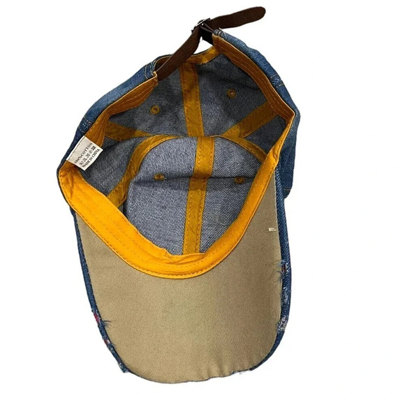 Jeweled US Flag Denim Baseball Hat - Picture 6 of 7